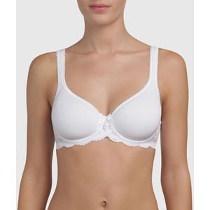 BH met soepele cups Flower Elegance PLAYTEX. Polyester materiaal. Maten 100D FR - 85D EU. Wit kleur