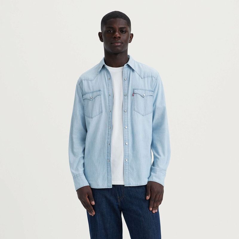 Jeanshemd Barstow Western LEVI'S. Katoen materiaal. Maten XL. Blauw kleur
