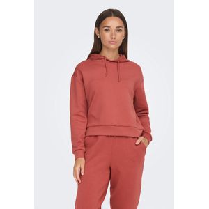 Hoodie, Lounge ONLY PLAY. Polyester materiaal. Maten S. Rood kleur