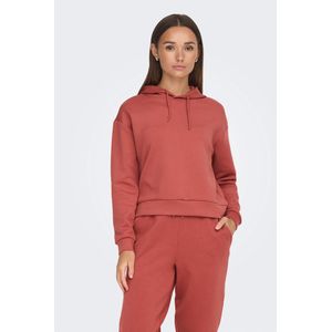 Hoodie, Lounge ONLY PLAY. Polyester materiaal. Maten XS. Rood kleur