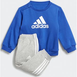 2-delig ensemble sweater en joggingbroek in molton ADIDAS SPORTSWEAR. Katoen materiaal. Maten 9/12 mnd - 71/74 cm. Blauw kleur