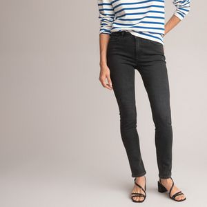 Slim push-up jeans, extra comfort LA REDOUTE COLLECTIONS. Denim materiaal. Maten 36 FR - 34 EU. Zwart kleur