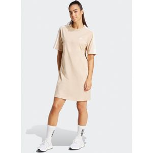 T-shirt-jurk boyfriend Essentials 3-Stripes ADIDAS SPORTSWEAR. Katoen materiaal. Maten XS. Beige kleur
