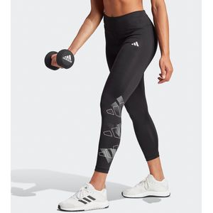 Legging voor Training Essentials Brand Love 7/8 adidas Performance. Polyester materiaal. Maten M. Zwart kleur