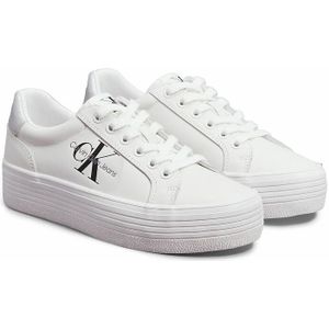 Sneakers met platform CALVIN KLEIN JEANS. Leer materiaal. Maten 38. Wit kleur