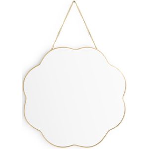 Spiegel in messing Ø50 cm, Uyova LA REDOUTE INTERIEURS. Metaal materiaal. Maten één maat. Geel kleur