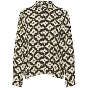 Soepele bedrukte blouse VERO MODA. Viscose materiaal. Maten S. Zwart kleur