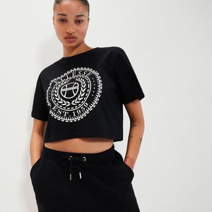 Los, cropped T-shirt, Carala ELLESSE. Katoen materiaal. Maten XS. Zwart kleur