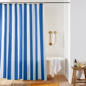 LA REDOUTE INTERIEURS - Hendaye - Douchegordijn - Marine/Wit - 100% Polyester
