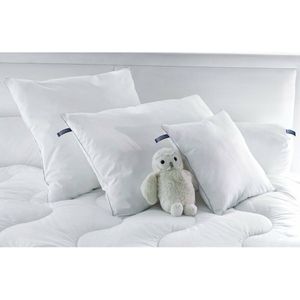 Stevig hoofdkussen 50% dons 50% vezels LA REDOUTE INTERIEURS.  materiaal. Maten 65 x 65 cm. Wit kleur