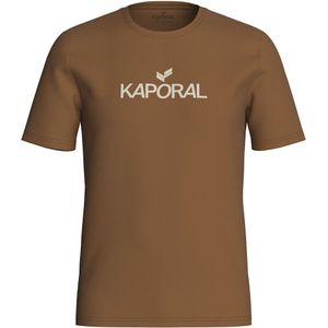 T-shirt logo Leres KAPORAL. Bio katoen materiaal. Maten 3XL. Kastanje kleur