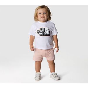 2-delig ensemble, T-shirt en short THE NORTH FACE. Katoen materiaal. Maten 1 jaar - 74 cm. Wit kleur