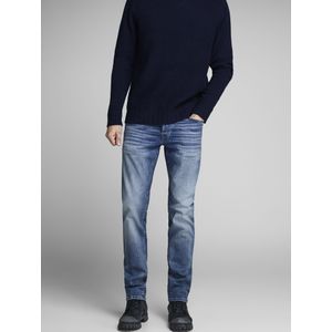 Slim stretch jeans Glenn JACK & JONES. Katoen materiaal. Maten W34 - Lengte 30. Blauw kleur