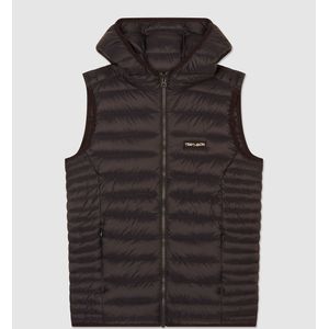 Bodywarmer met kap TEDDY SMITH. Polyamide materiaal. Maten 16 jaar - 174 cm. Blauw kleur