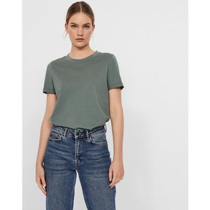 T-shirt met ronde hals en korte mouwen VERO MODA. Katoen materiaal. Maten XS. Groen kleur