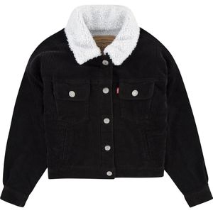 Jeansjacket gevoerd in Sherpa LEVI'S KIDS. Katoen materiaal. Maten 10 jaar - 138 cm. Zwart kleur