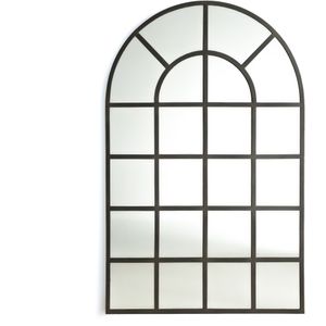 Industriële spiegel venster stijl 110x170 cm, Lenaig LA REDOUTE INTERIEURS. Metaal materiaal. Maten één maat. Grijs kleur