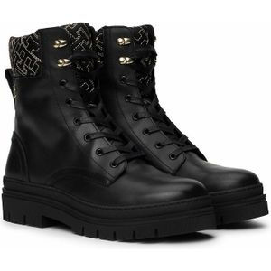 TOMMY HILFIGER - Leren Boots - Zwart - Leer
