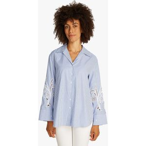 Geborduurde hemd TOMMY HILFIGER. Katoen materiaal. Maten 36 FR - 34 EU. Blauw kleur
