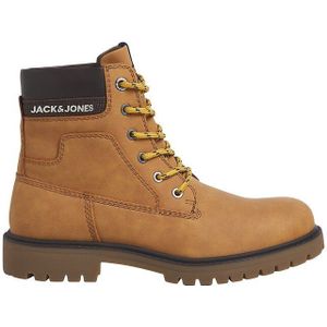 Boots met veters Finius JACK & JONES. Polyurethaan materiaal. Maten 42. Kastanje kleur