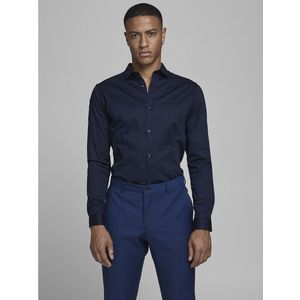 Hemd, super slim Jjprparma JACK & JONES. Katoen materiaal. Maten L. Blauw kleur