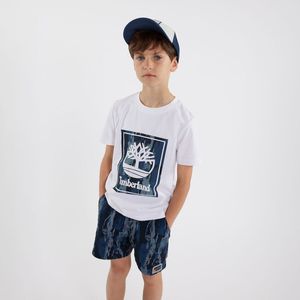 T-shirt met korte mouwen TIMBERLAND. Katoen materiaal. Maten 8 jaar - 126 cm. Wit kleur