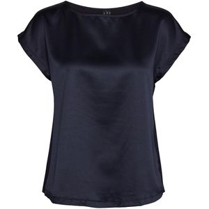 Satijnen blouse met korte mouwen VERO MODA. Polyester materiaal. Maten M. Blauw kleur