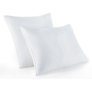 Zacht kussen 100% katoen LA REDOUTE INTERIEURS.  materiaal. Maten 2 x 50 x 70 cm. Wit kleur