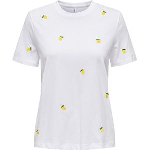 T-shirt met korte mouwen en motief ONLY TALL. Katoen materiaal. Maten XXL. Wit kleur