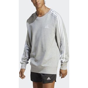 adidas Sportswear Essentials French Terry 3-Stripes Sweatshirt - Heren - Grijs- XL