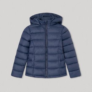 Gematelasseerde donsjas met kap PEPE JEANS. Nylon/polyamide materiaal. Maten 14 jaar - 156 cm. Blauw kleur