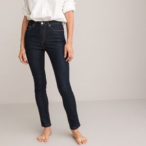 Slim jeans, in bio katoen LA REDOUTE COLLECTIONS. Denim materiaal. Maten 34 FR - 32 EU. Blauw kleur