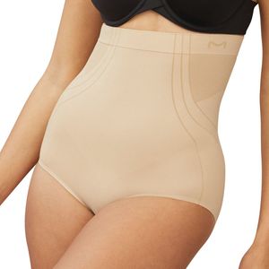 Slip hoge taille - dagelijkse steun MAIDENFORM. Polyamide materiaal. Maten XXL. Beige kleur