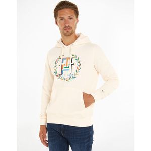 Hoodie Laurel met borduursel TOMMY HILFIGER. Bio katoen materiaal. Maten M. Beige kleur