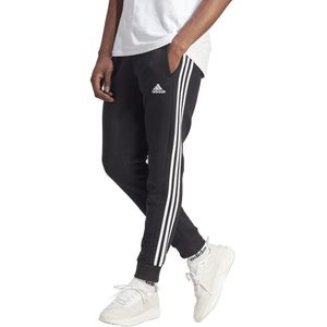 Aansluitende broek 3 stripes, in molton Essentials adidas Performance. Katoen materiaal. Maten XS. Zwart kleur