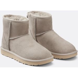 UGG - Classic Mini II - Enkellaarsjes - Grijs - Leer - Casual