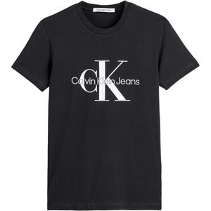 T-shirt ronde hals Core Monogram CALVIN KLEIN JEANS. Katoen materiaal. Maten M. Zwart kleur
