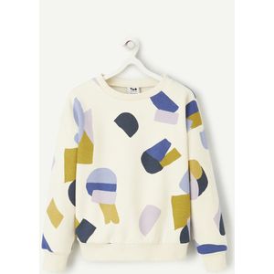 Sweater in molton met ronde hals. TAPE A L'OEIL. Geruwd molton materiaal. Maten 10 jaar - 138 cm. Multicolor kleur