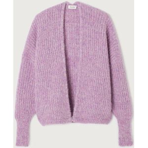 Losvallend vest met lange mouwen EAST AMERICAN VINTAGE. Alpaca materiaal. Maten M/L. Violet kleur