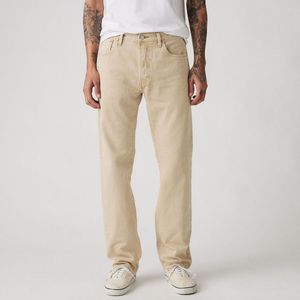 Rechte jeans 501® LEVI'S. Katoen materiaal. Maten Maat 38 (US) - Lengte 32. Beige kleur
