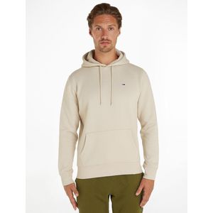 Hoodie Regular Fleece, bio katoen TOMMY JEANS. Katoen materiaal. Maten XXL. Beige kleur