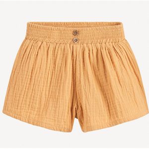 Short in katoengaas, elastische tailleband LA REDOUTE COLLECTIONS. Katoen materiaal. Maten 1 jaar - 74 cm. Kastanje kleur