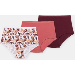 Set van 3 maxi slips in biologisch katoen PLAYTEX. Katoen materiaal. Maten 44 FR - 42 EU. Wit kleur