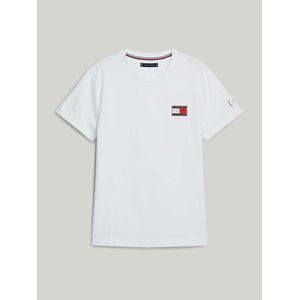 T-shirt slim 1985 Flag X Paris JO TOMMY HILFIGER. Katoen materiaal. Maten M. Wit kleur