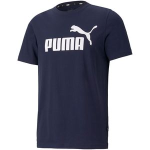T-shirt met korte mouwen, groot logo essentiel PUMA. Katoen materiaal. Maten XXL. Blauw kleur
