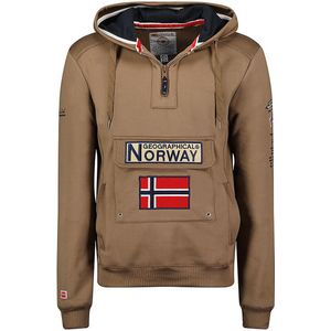 Hoodie Gymclass GEOGRAPHICAL NORWAY. Katoen materiaal. Maten L. Kastanje kleur