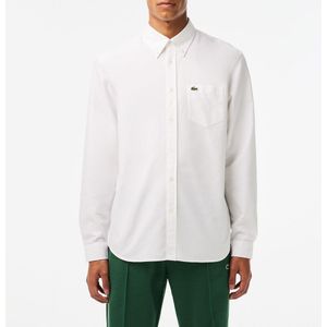 Oxford hemd met lange mouwen LACOSTE. Katoen materiaal. Maten 40. Wit kleur