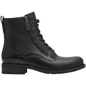 Bottines met veters en rits TAMARIS. Leer materiaal. Maten 38. Zwart kleur