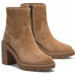 Boots in leer met hak Allington Heights TIMBERLAND. Nubuck materiaal. Maten 39. Kastanje kleur