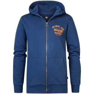 Zip-up hoodie in molton PETROL INDUSTRIES. Molton materiaal. Maten 10 jaar - 138 cm. Blauw kleur